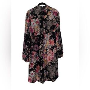 Maeve Anthropologie Floral Button Front High Low Tunic Shirt Top Womens Small